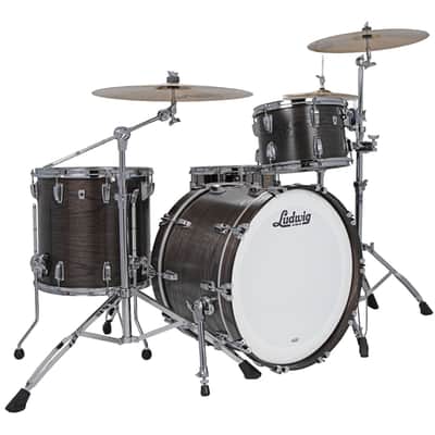 Ludwig Classic Oak Fab 3-piece Acoustic Drum Set Shell Pack Smoke image 1