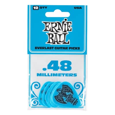 Ernie Ball Everlast 0.48mm Blue Guitar Picks, 12 Pack - 9181 image 3