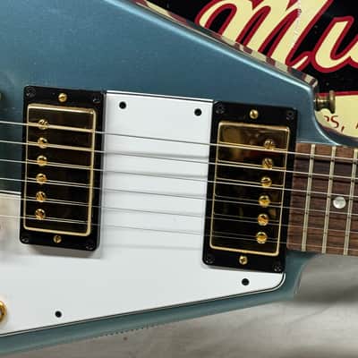 Gibson USA Custom Shop '59 1959 Reissue Flying V Guitar with COA + Case - Pelham Blue image 4