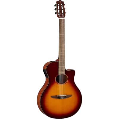 Yamaha Ntx - Thinline Acoustic-Electric Classical Guitar - Brown Sunburst image 5