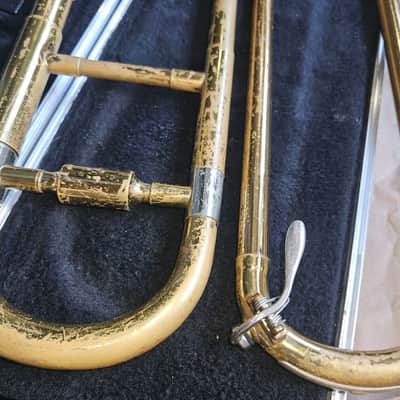 Blessing Scholastic Trombone with Case & Mouthpiece. Made in USA. Good condition image 6