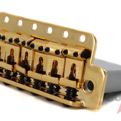 Genuine Fender MIM Classic/Highway 1 Strat Stratocaster Tremolo Bridge - GOLD image 7