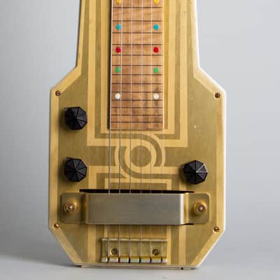 Epiphone Electar Model M Lap Steel Electric Guitar (1938), ser. #2093, original brown tolex hard shell case. image 3
