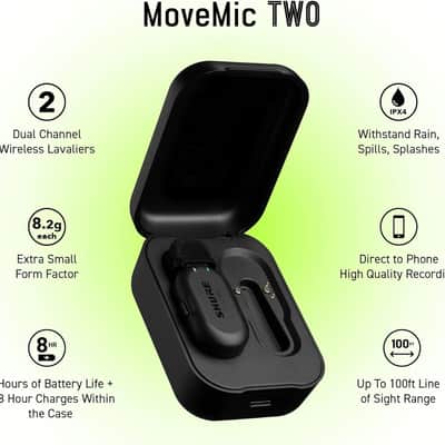 Shure MV-TWO-Z7 MOVEMIC TWO Two-Channel Wireless Lavalier Microphones image 3