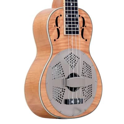 Gold Tone Curly Maple Resonator Concert-Scale Ukulele image 1