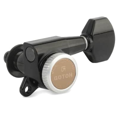 Gotoh Magnum Lock-Trad 6-In-Line Guitar Tuners, Black image 2