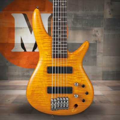 Ibanez Gerald Veasley Signature 6 String Electric Bass w/Case - Amber (GVB1006AM) image 1