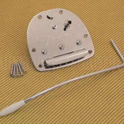 026-4248-000 Fender Jaguar/Jazzmaster Guitar Chrome Complete Tailpiece Tremolo