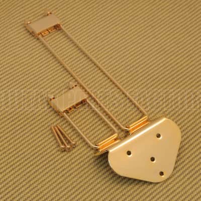 TP-0433-002 Frequensator Style Guitar Trapeze Tailpiece Gold Archtop Models