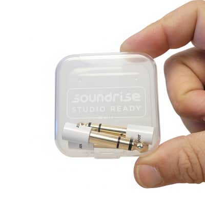 Soundrise White Ceramic Audio Adapter 3-Pack – 1/8" (3.5mm) to 1/4" (6.35mm) TRS – Gold-Plated Stereo Headphone Jack Converters image 2