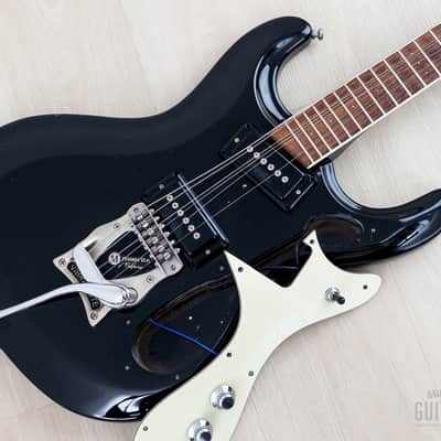 1990s Mosrite Ventures Model Super Custom '65 Black w/ Vibramute & Case, Japan Kurokumo image 20