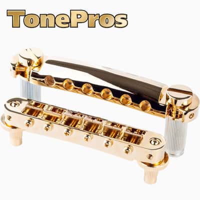 NEW Tonepros LPM04 Standard Tunematic Bridge and Tailpiece Set - GOLD image 1