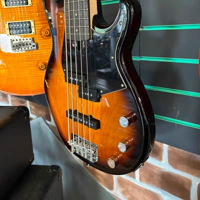 Yamaha BB435 Sunburst 5-String Electric Bass Guitar image 4