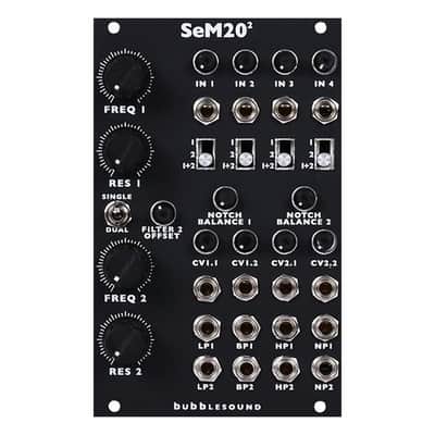 Bubblesound Dual SeM20 Eurorack Filter Module (Black) image 1