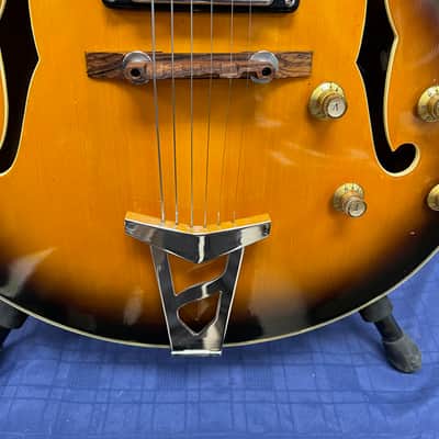 Vintage Ventura Hollow Body Electric Guitar Made in Japan with Case ES-175 Style image 9