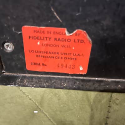 Vintage Fidelity Radio Ltd Loudspeakers .. Made in England .. Pair .. Collection Only image 6