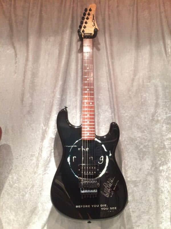 SIGNED Horror Movie Guitar Memorabilia The Ring Movie Graphic SAMARA Kelly Stables San Dimas PROOF image 1