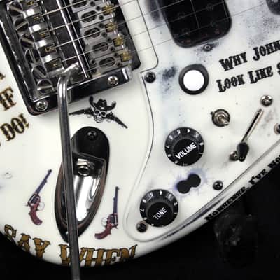 Custom Painted and Upgraded Ultra Rare (MIK) Mid 80's Arbor T-516 Guitar - Aged and Worn With Custom Graphics and Matching Pickguard image 11