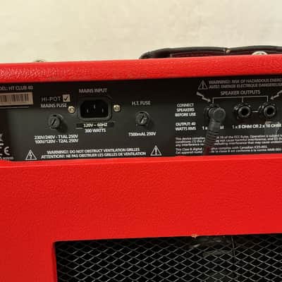 Blackstar HT Club 40 1 x 12 Tube Combo Amplifier - Red Tolex image 10
