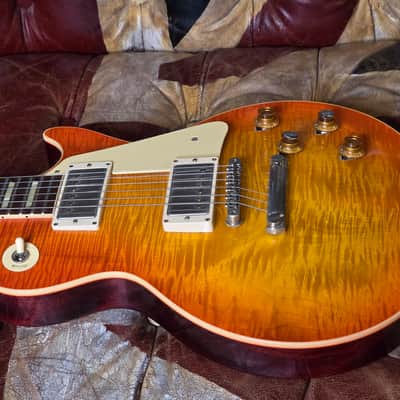 Gibson Les Paul Standard R0 1960 V2 60th Anniversary ARTIST OWNED by THE DARKNESS Dan & Justin Hawkins Orange Lemon Burst R9 59 60 Historic Custom Shop Reissue 1959 Transition Model image 10