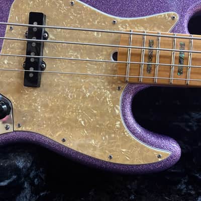 Fender Limited Edition Adam Clayton Jazz Bass 2017 - Purple Sparkle image 4