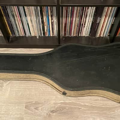 Vintage 1960’s 2 Tone Guitar Case Black / Cream Tweed w Red Interior Harmony Stratotone Danelectro Silvertone Regal Kay Gibson Gretsch Mosrite Burns image 2