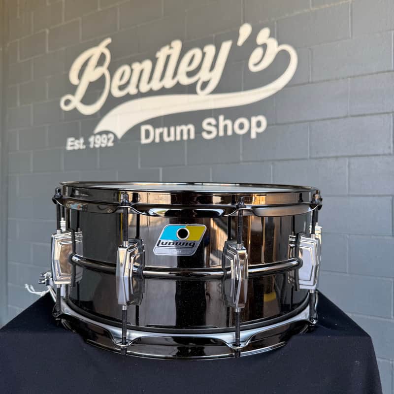 Ludwig Black Beauty 6.5x14" Snare Drum with Black Nickel Hoops & Tension Rods (Rm4) image 1
