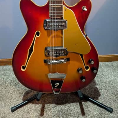 #14 Fender Coronado XII 12-String Electric Guitar – Vintage Sunburst – Original Case image 4