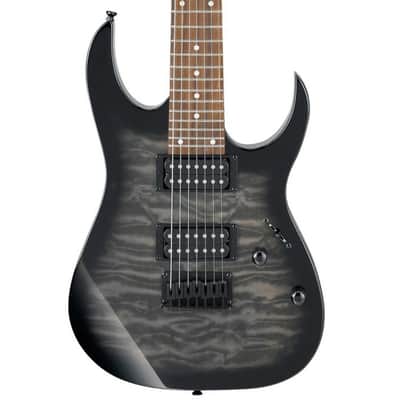 Ibanez GRG7221QA 7 String Electric Guitar - Trans Black Sunburst image 1