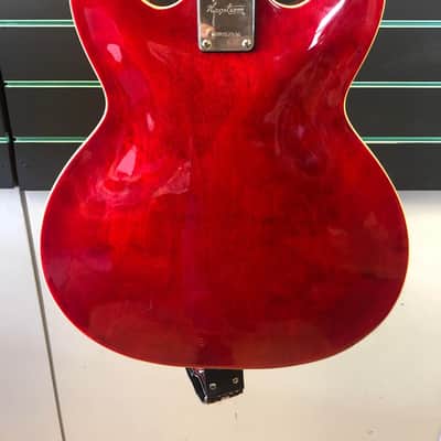 Hagstrom Viking II Ultralux Wild Cherry Transparent 2009 Semi Hollow Body Electric Guitar image 7