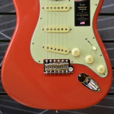 Fender American Vintage II 1961 Stratocaster Fiesta Red Incl Vintage Hard Case image 1