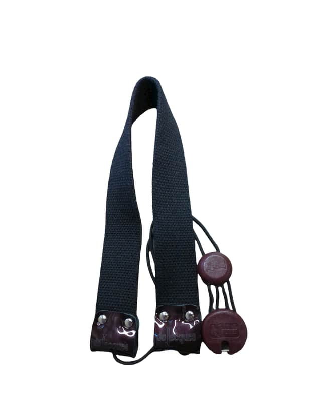 DeJacques Alto/Tenor Sax Strap-Black w/ Burgundy Ends image 1