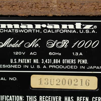 Vintage Marantz Japan SR-1000 Stereophonic Stereo Receiver Tuner image 4