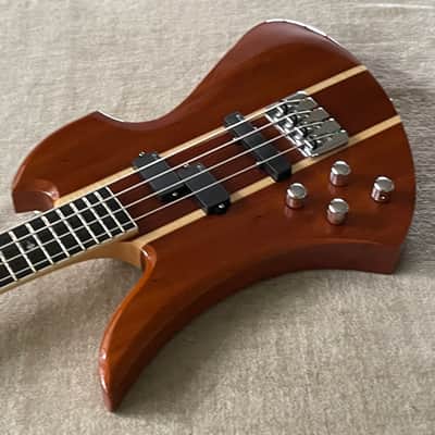 B.C. Rich Heritage Classic Mockingbird Bass LH Left Hand Lefty KOA Active EMG Pickups image 5