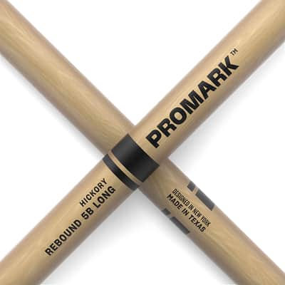 ProMark Rebound 5B Long Hickory Drumsticks, Acorn Wood Tip, One Pair image 5