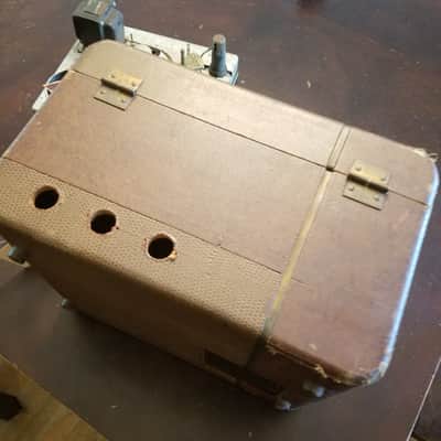 Revere T100 6V6 mono tube amp project 5x7 speaker case leather handle 1950 image 6