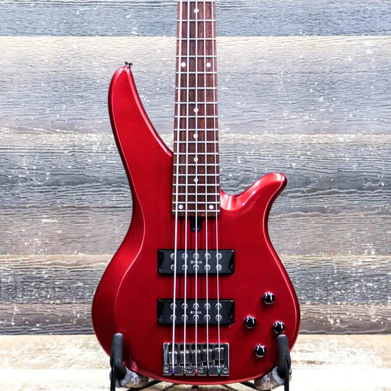 Yamaha RBX375 Double Coil Pickups Candy Apple Red 5-String | Reverb