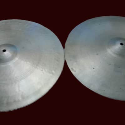 Zildjian Avedis 17" 2nd stamps - Hi Hats or Crash-Ride cymbals - 1930's or 1940's - 1040/1270 g - Brilliant - born together pair image 7