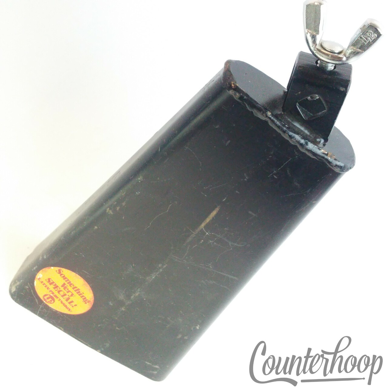Latin Percussion Black Beauty Cowbell Made In USA 7 1/2"x5 3/4"x2 1/2" Vintage — main photograph