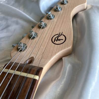 True Temperament Fender Stratocaster Sonic Blue & Gold Custom Guitar image 6