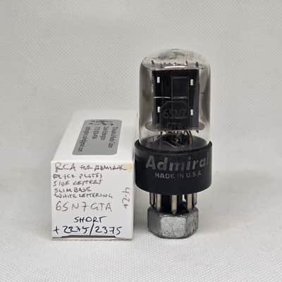 RCA 6SN7GTA Black Plate Dual Side Getter Perfectly Balanced Single NOS 6SN7 6SN7GT
