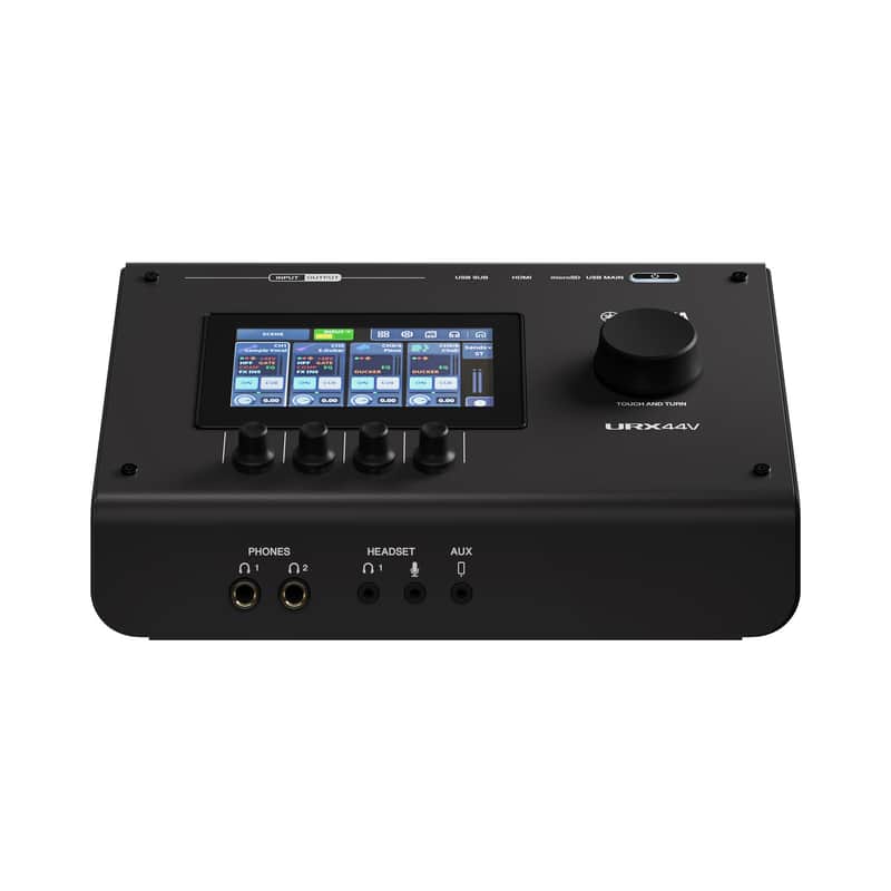 Yamaha URX44V-B 6 in / 4 out dual USB-C AV Interface, touchscreen, black image 1