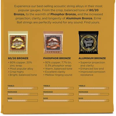 ERNIE BALL 3314 Acoustic Tone Pack Light 011-052 3-Pack Saiten für Westerngitarre /AL image 2