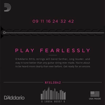 D’Addario NYXL0942 Nickel Plated Electric Guitar Strings, Extra Light (9-42) - 3 Pack image 2
