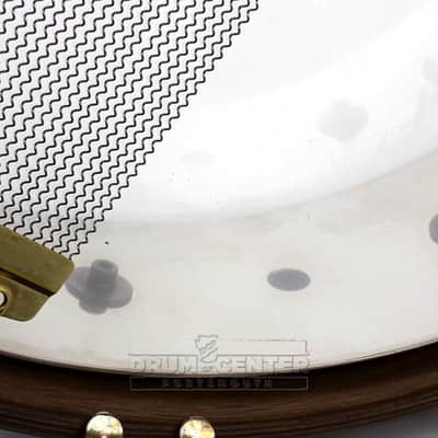 A&F Limited Edition Nickel Over Brass Snare Drum 15x3.5 w/ Walnut Hoops image 3