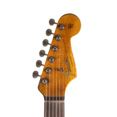 Used Fender Custom Shop 1965 Stratocaster Relic - Firemist Silver on 3-Color Sunburst image 5