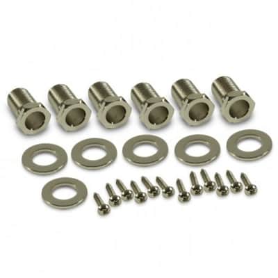 Kluson 3 Per Side Vintage Diecast Series Tuning Machines Chrome With Parchment Plastic Button image 2