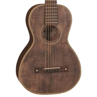 Vintage VTR800PB-USB Viator Paul Brett USB Electro-Acoustic Travel Guitar Antiqued image 1