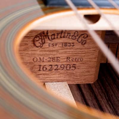 2012 Martin OM-28E Retro Acoustic Electric Guitar w/ Fishman F1 Aura+, Case image 6