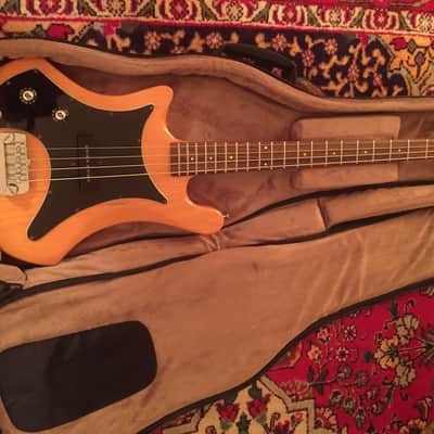 Left handed Guild B-301a bass guitar 1980 natural image 13